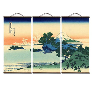 Hokusai - Mont Fuji - La Plage de Shichiri